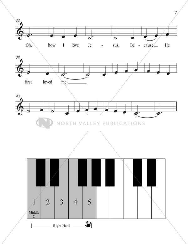 Gospel Hymn Arrangements for Beginner Piano