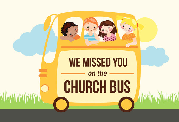 We Missed You on the Church Bus Postcards