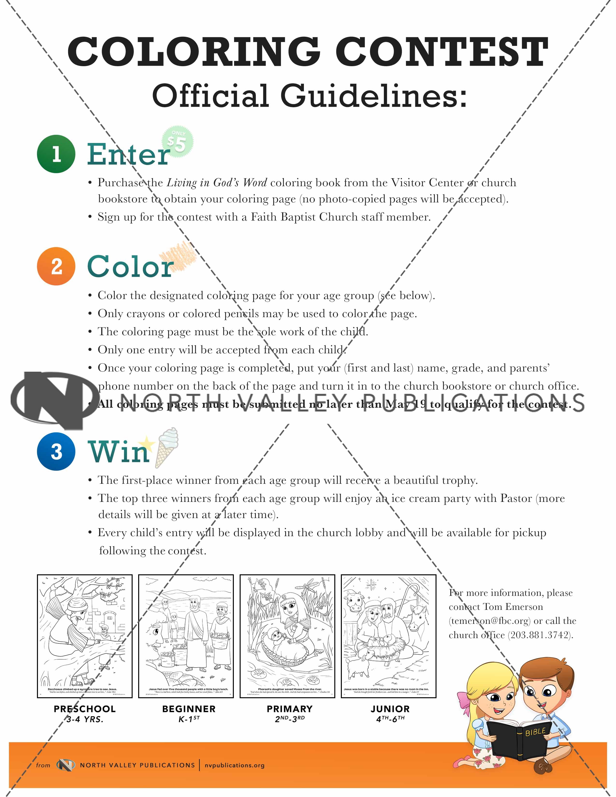 Colouring In Contest Coloring Book - Coloring Contest Custom Package – North Valley Publications