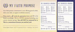 Faith Promise Commitment Card - Perforated (C)