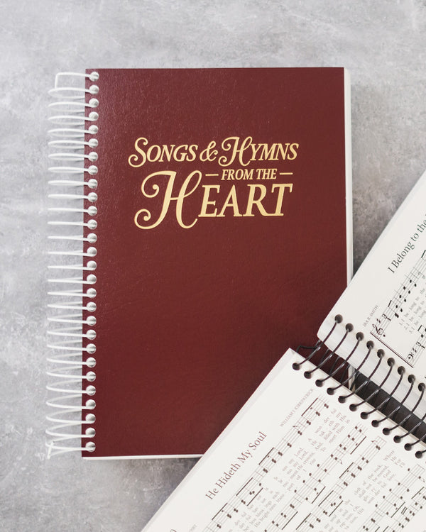 Songs & Hymns from the Heart - Burgundy Spiral Hymnal