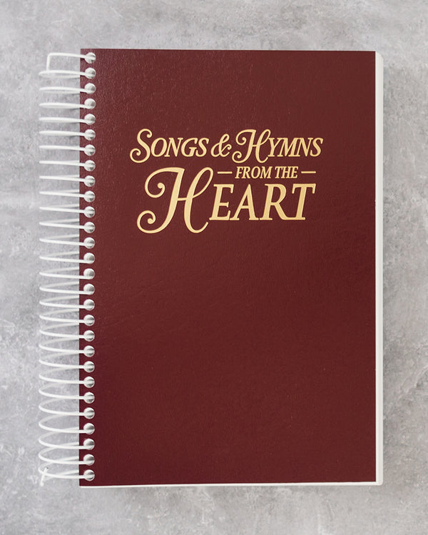 Songs & Hymns from the Heart - Burgundy Spiral Hymnal