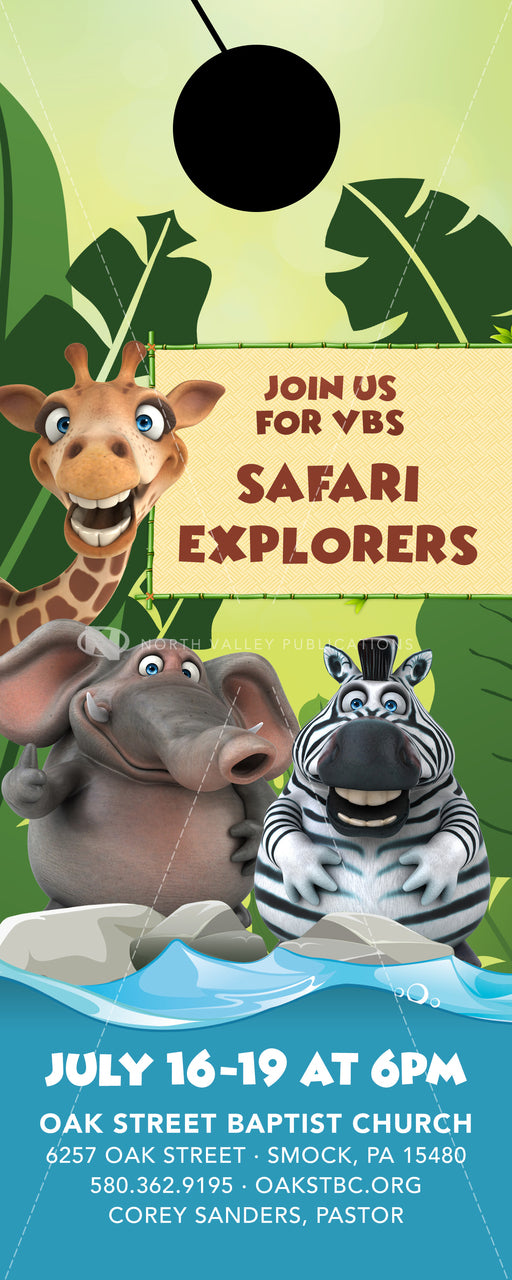 VBS Safari Theme - Door Hanger
